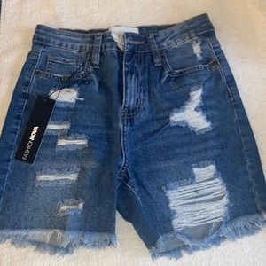Fashion nova Ibiza stretch denim cut off shorts